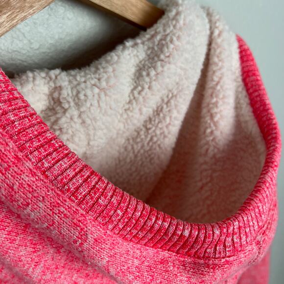 American Eagle Outfitters Small Fleece Lined Full Zip Sweater Hoodie Bright Pink - Picture 11 of 12